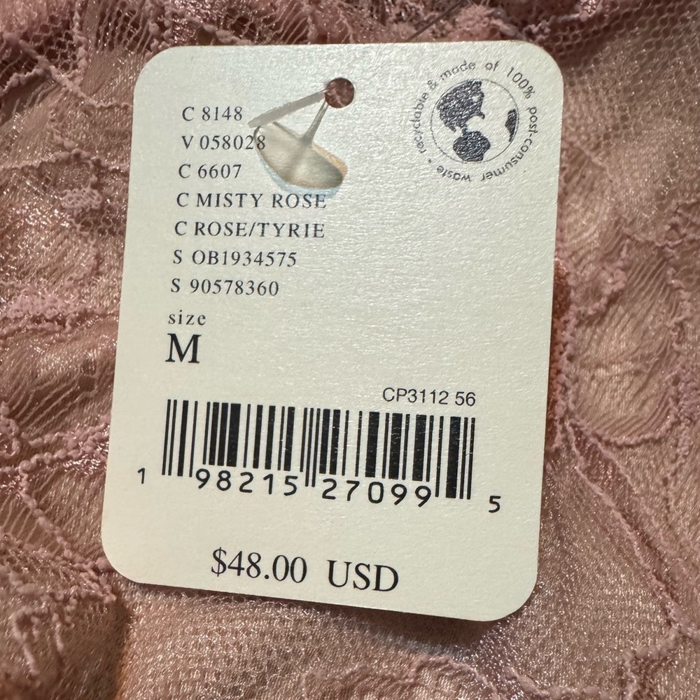 Free People Intimately Lacey Essential Cami in MISTY ROSE MSRP $48 Size Med NWT - Picture 6 of 7